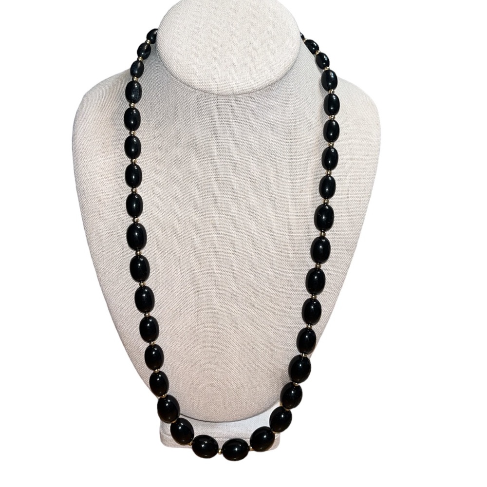 Monet Black Beaded Necklace